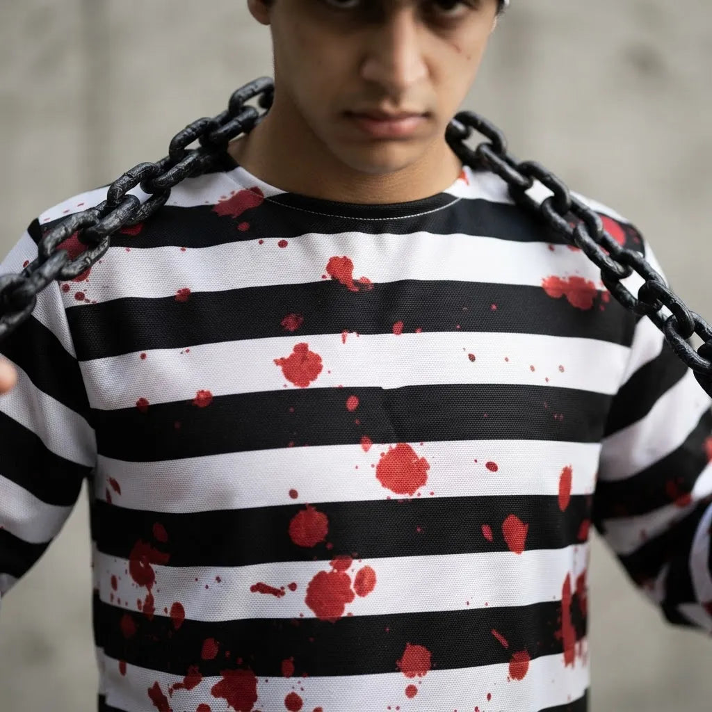 Disfraz De Preso Sangriento Halloween Para Adulto Terror