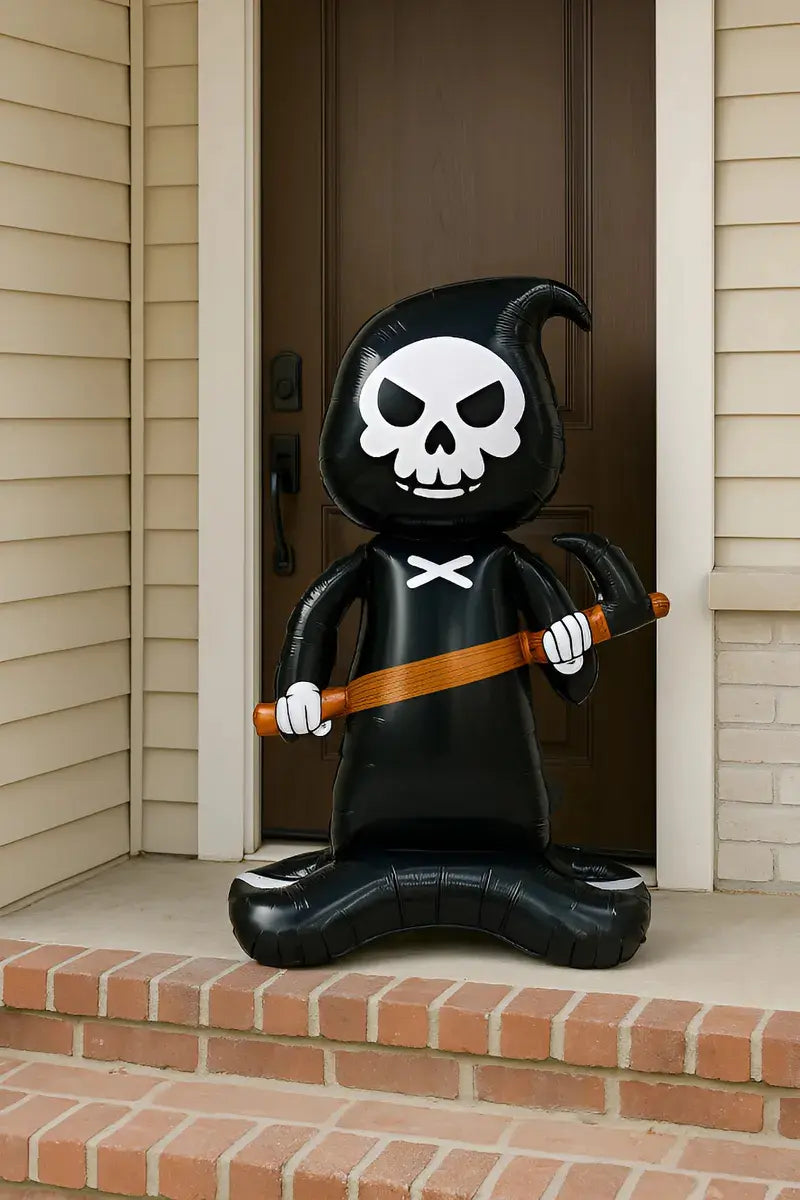 Globo Gigante La Muerte Metalizado Decoración Para Halloween
