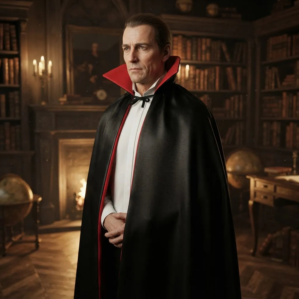 Capa Dracula Vampiro Reversible 140cm Halloween Fiesta