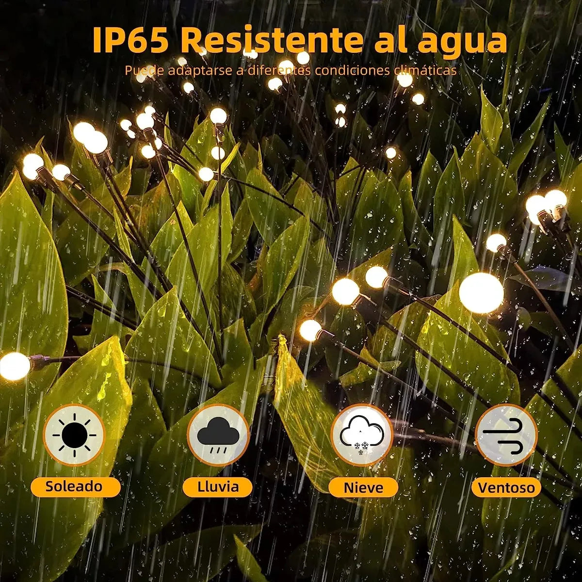 Luces Solares tipo Luciérnaga para Jardín - Pack x2 Estacas LED RGB Maylu