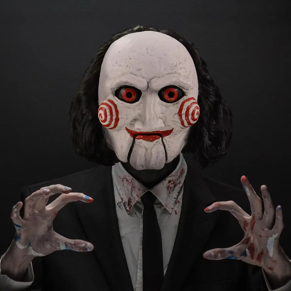 Máscara De Saw Jigsaw Para Halloween Y Disfraz De Terror