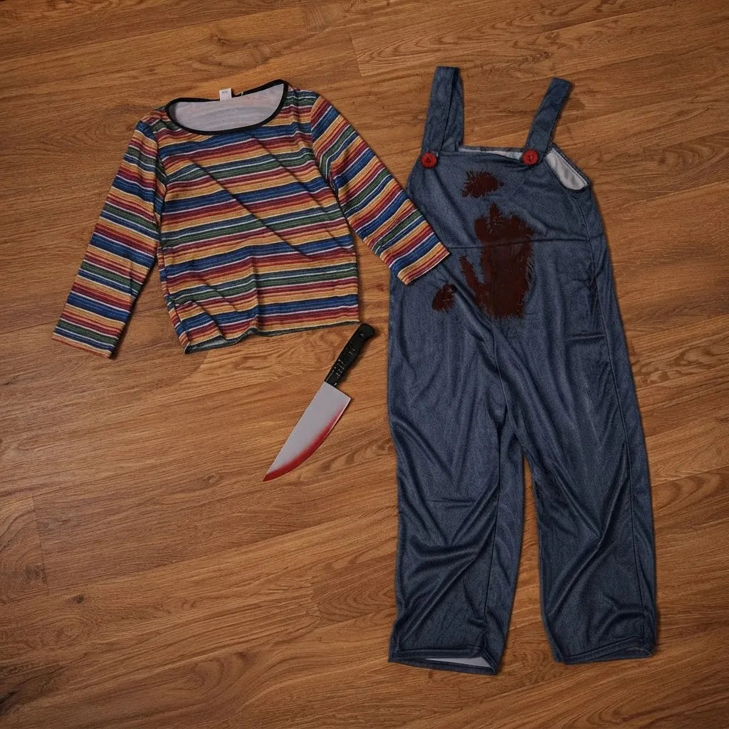 Disfraz Chucky Infantil Enterito Remera Cuchillo Talles M L
