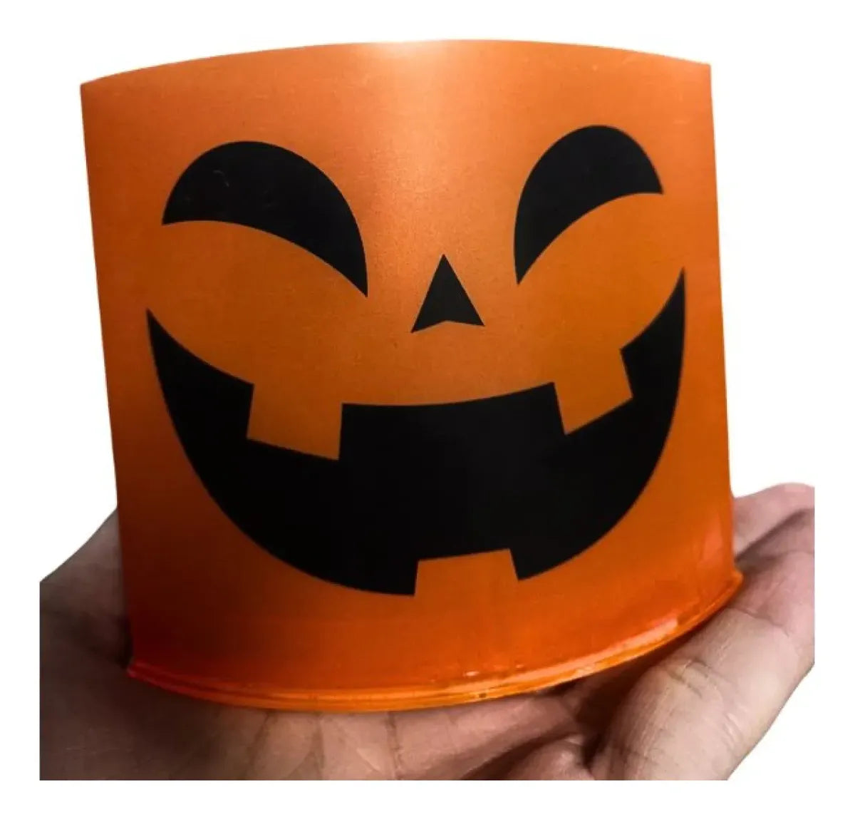 Vela Led Halloween Calabaza Luz Calida Adorno Cotillon
