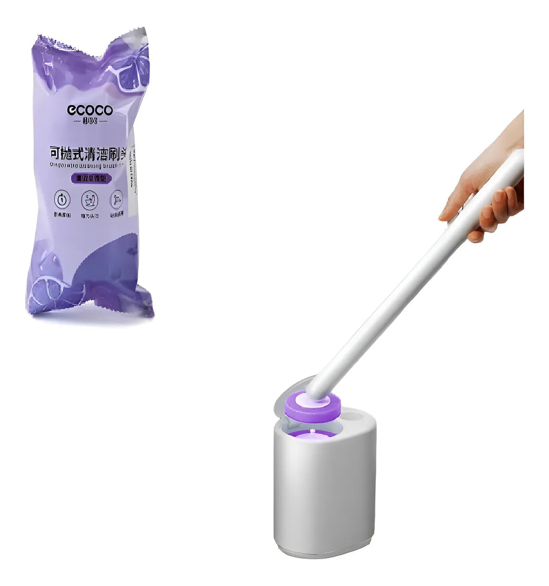 Pack de 10 Repuestos para Cepillo de Baño Desechable - Lavanda y Limón