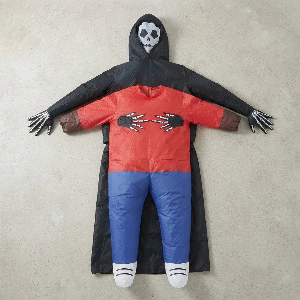 Disfraz Inflable La Parca Muerte Con Motor Para Fiesta Hallo