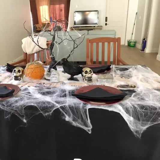 Telaraña Artificial Pack X3 Para Decoración De Halloween