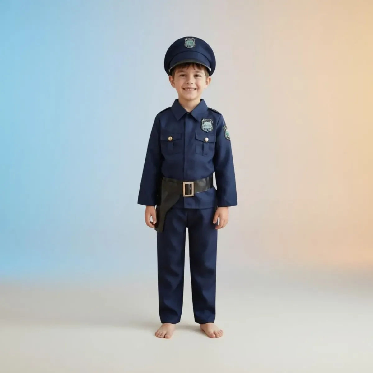 Disfraz De Policia Oficial Para Niño Niña Con Accesorios