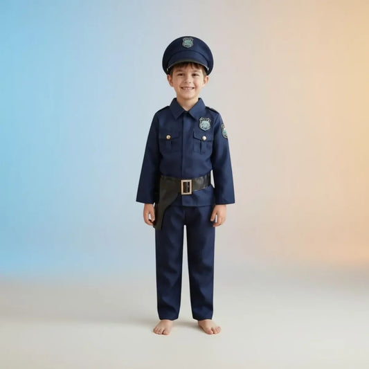 Disfraz De Policia Oficial Para Niño Niña Con Accesorios