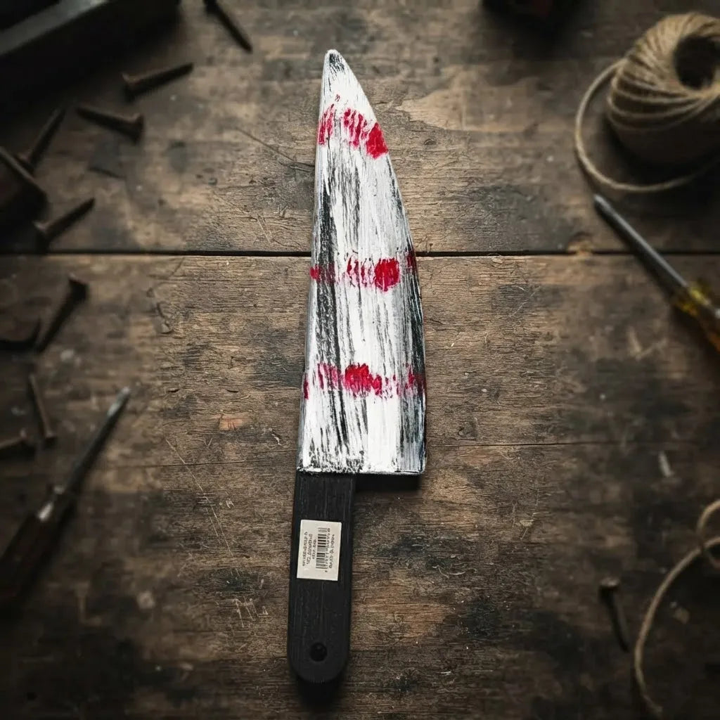 Cuchillo Triangular Sangriento Halloween Disfraz Accesorio