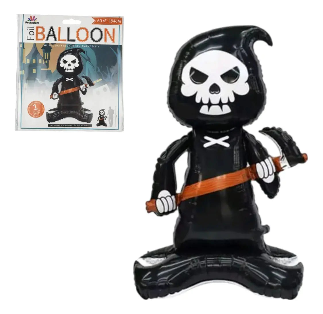Globo Gigante La Muerte Metalizado Decoración Para Halloween