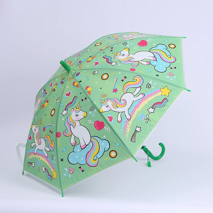 Paraguas Infantil Unicornio con Chifle: Magia y Diversión bajo la Lluvia 🦄🌈