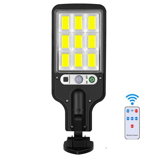 Foco Solar 9 LED con Control Remoto y Sensor de Movimiento 💡🎮