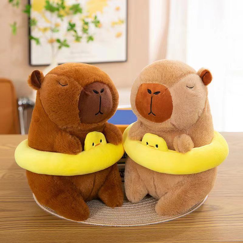 Peluche Capibara Salvavidas 20cm - Carpincho con Flotador de Animales Tendencia Viral 🦦