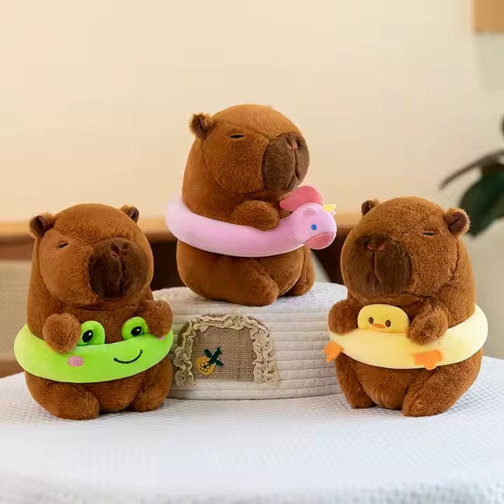 Peluche Capibara Salvavidas 20cm - Carpincho con Flotador de Animales Tendencia Viral 🦦