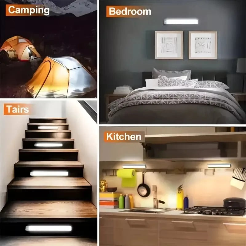 Barra de Luz LED 20 cm: Sensor de Movimiento, Recargable y Diseño Compacto 💡✨