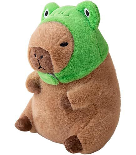 Peluche Capibara con Gorro 20cm - Carpincho de Felpa Suave Serie Tendencia Viral 🦦👒