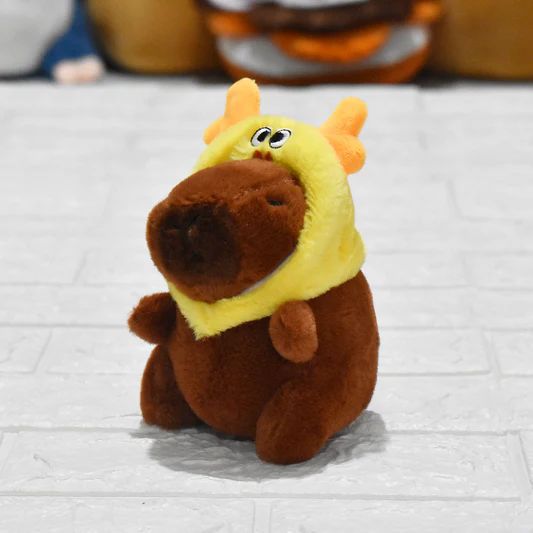 Peluche Capibara con Gorro 20cm - Carpincho de Felpa Suave Serie Tendencia Viral 🦦👒