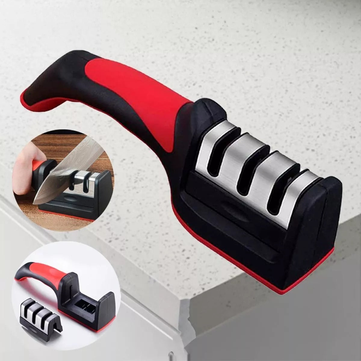 filador de Cuchillos y Tijeras Profesional: Mango Ergonómico y Afilado en Segundos 🔪✨