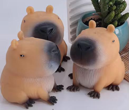 Carpincho Capibara Amansa Loco Squishy Clásico - Juguete Antiestrés Sensorial Viral 🦦✨