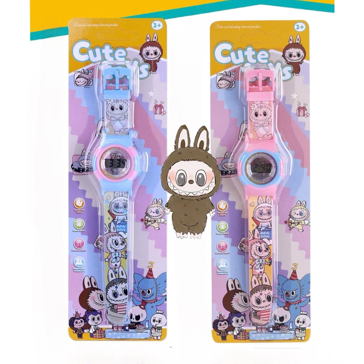 Reloj Infantil Labubu de Pulsera Niños - Accesorio Moda Digital Personaje Viral ⌚🦄