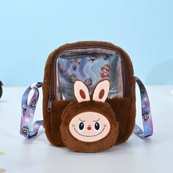 Bolso de Labubu 26x23cm - Morral de Peluche con Diseño de Personaje Viral 👹👜