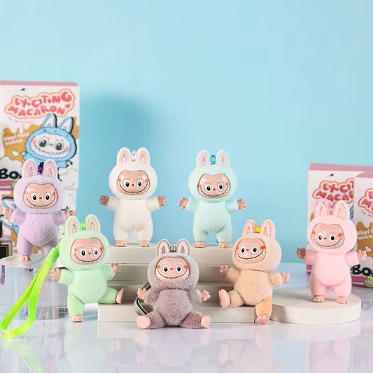 Labubu Exciting Macaron Peluche Llavero 10cm - Serie The Monsters Original Tendencia Viral 🦄🍪
