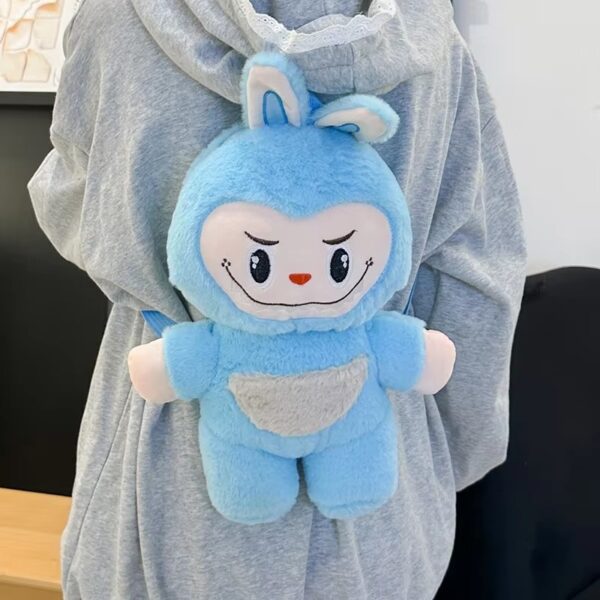 Mochila Peluche 2 en 1 Labubu 35cm - Morral Infantil del Personaje Viral de Tendencia 👹🎒