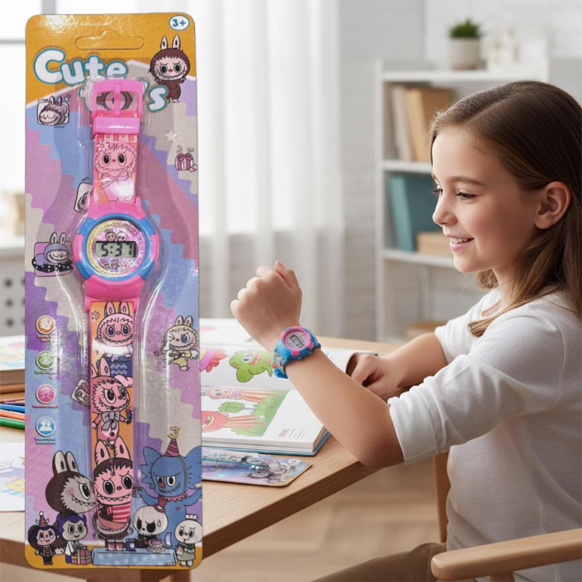 Reloj Infantil Labubu de Pulsera Niños - Accesorio Moda Digital Personaje Viral ⌚🦄