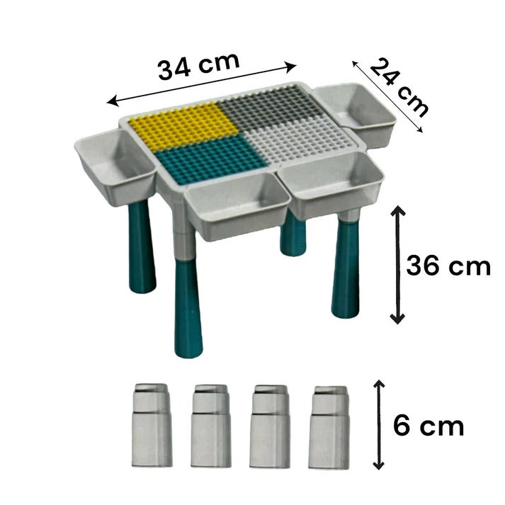 Mesa Didáctica Infantil con Banquito + 85 Bloques de Construcción Gratis