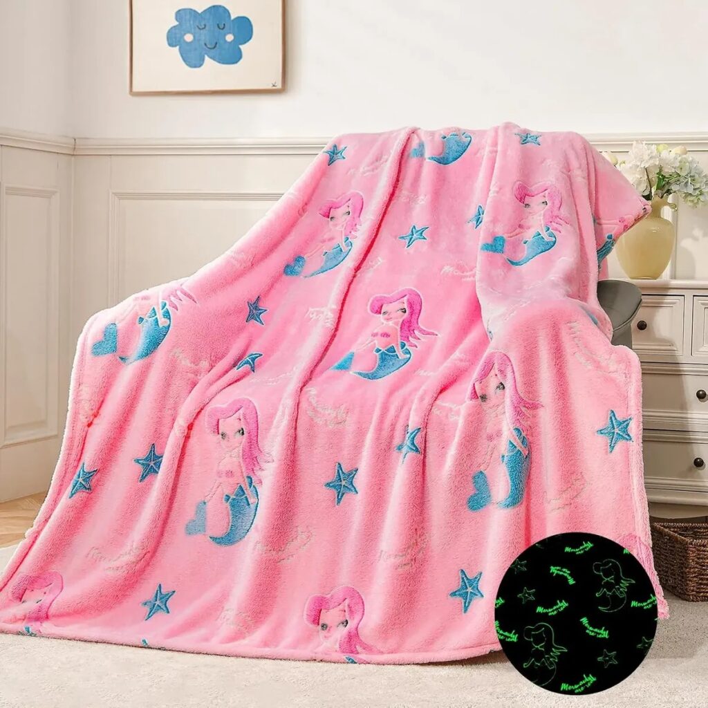 Manta Polar Luminosa Infantil 100x150cm | Brilla en la Oscuridad