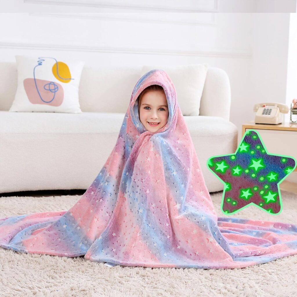 Manta Polar Luminosa Infantil 100x150cm | Brilla en la Oscuridad