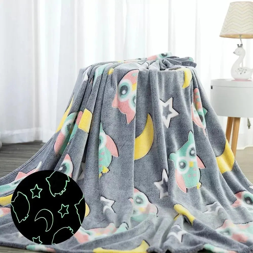 Manta Polar Luminosa Infantil 100x150cm | Brilla en la Oscuridad