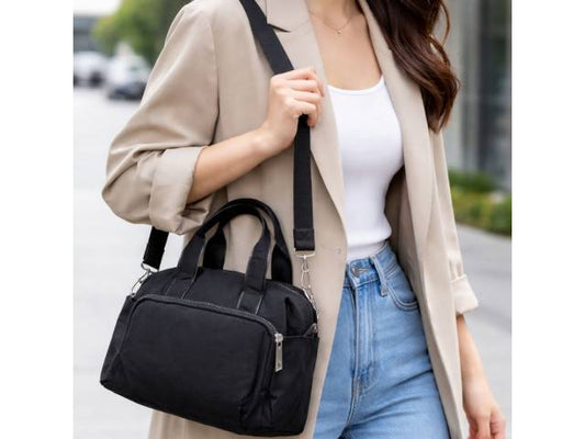 Bolso Cartera de Mano - Nylon Resistente - Multiusos