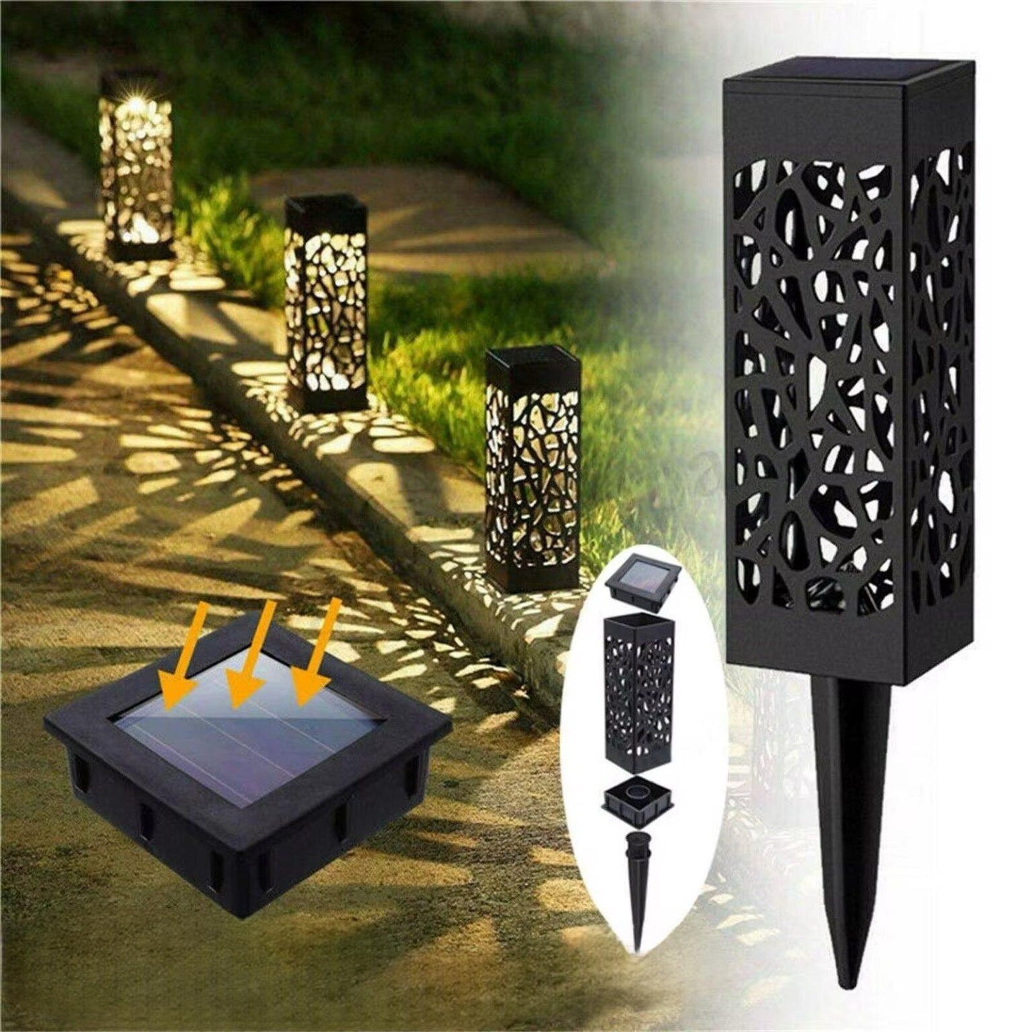 Pincho Solar Rectangular: Iluminación LED Moderna y Autónoma para Exterior 💡🏡