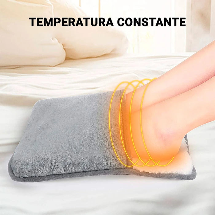 Calentador de Pies Eléctrico USB: Felpa de Seda Térmica y Fibra de Carbono