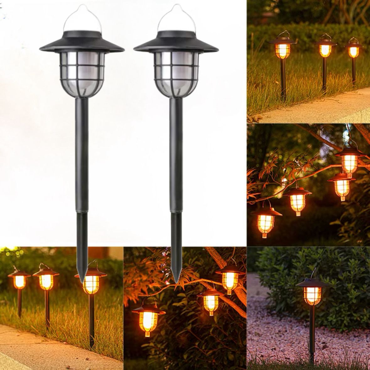 Set x2 Lámpara Solar para Caminos: Estilo y Seguridad Doble para tu Jardín 💡🛣️