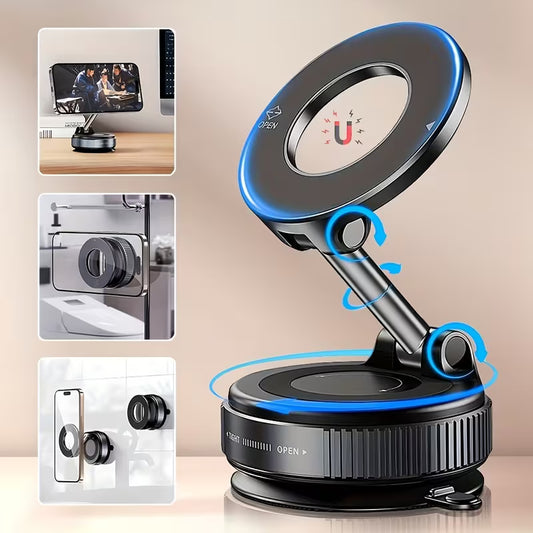 Soporte Magnético para Celular: Agarre Ultra Fuerte y Rotación 360°