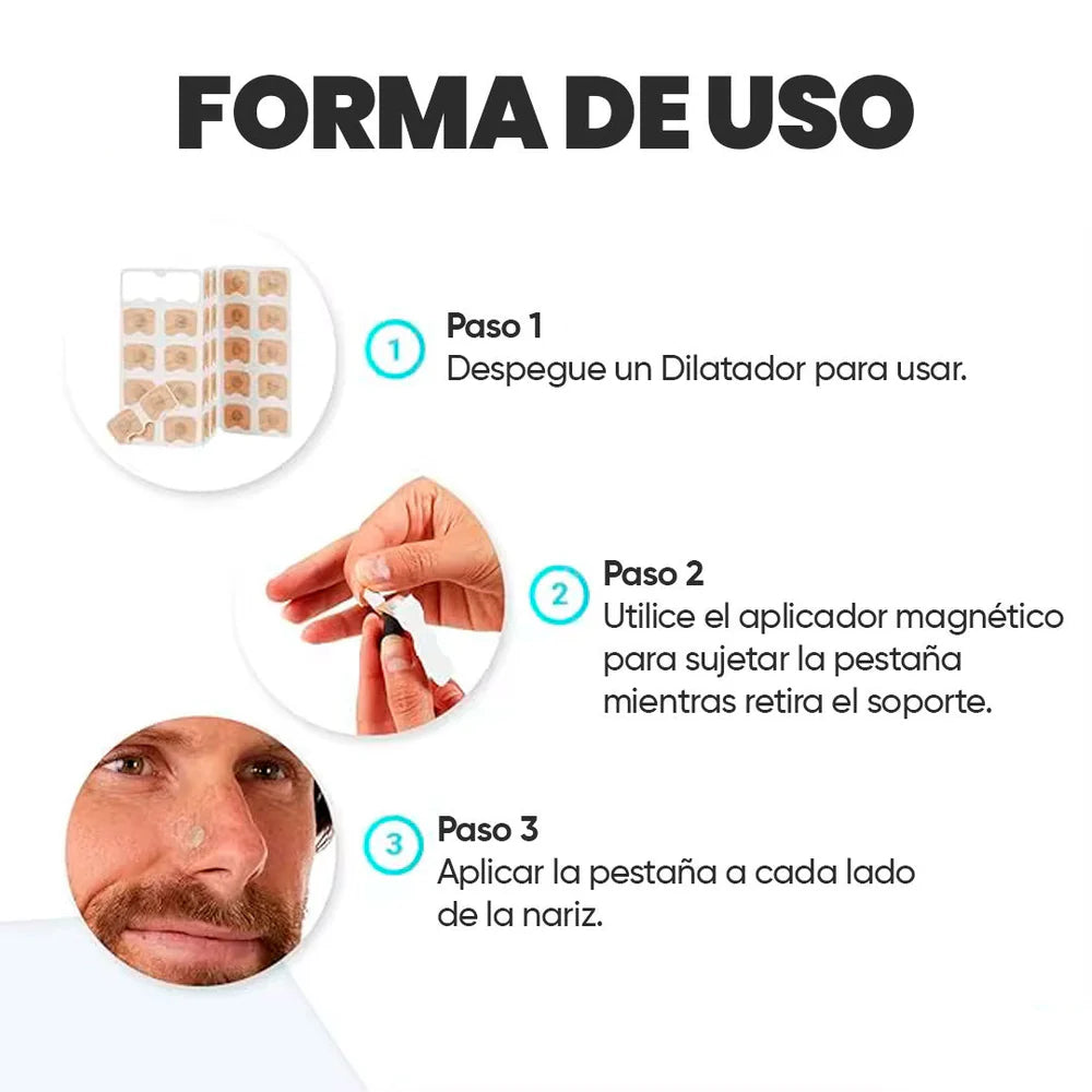 Kit Dilatador Nasal Magnético Safy: Alivio de Ronquidos y Mejora de la Respiración