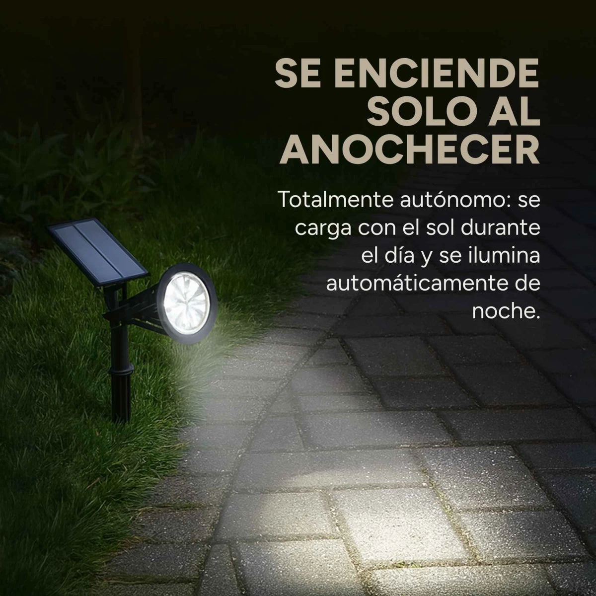 Foco LED RGB Solar Exterior 2W | Estaca Batería 2000 mAh ABS PVC