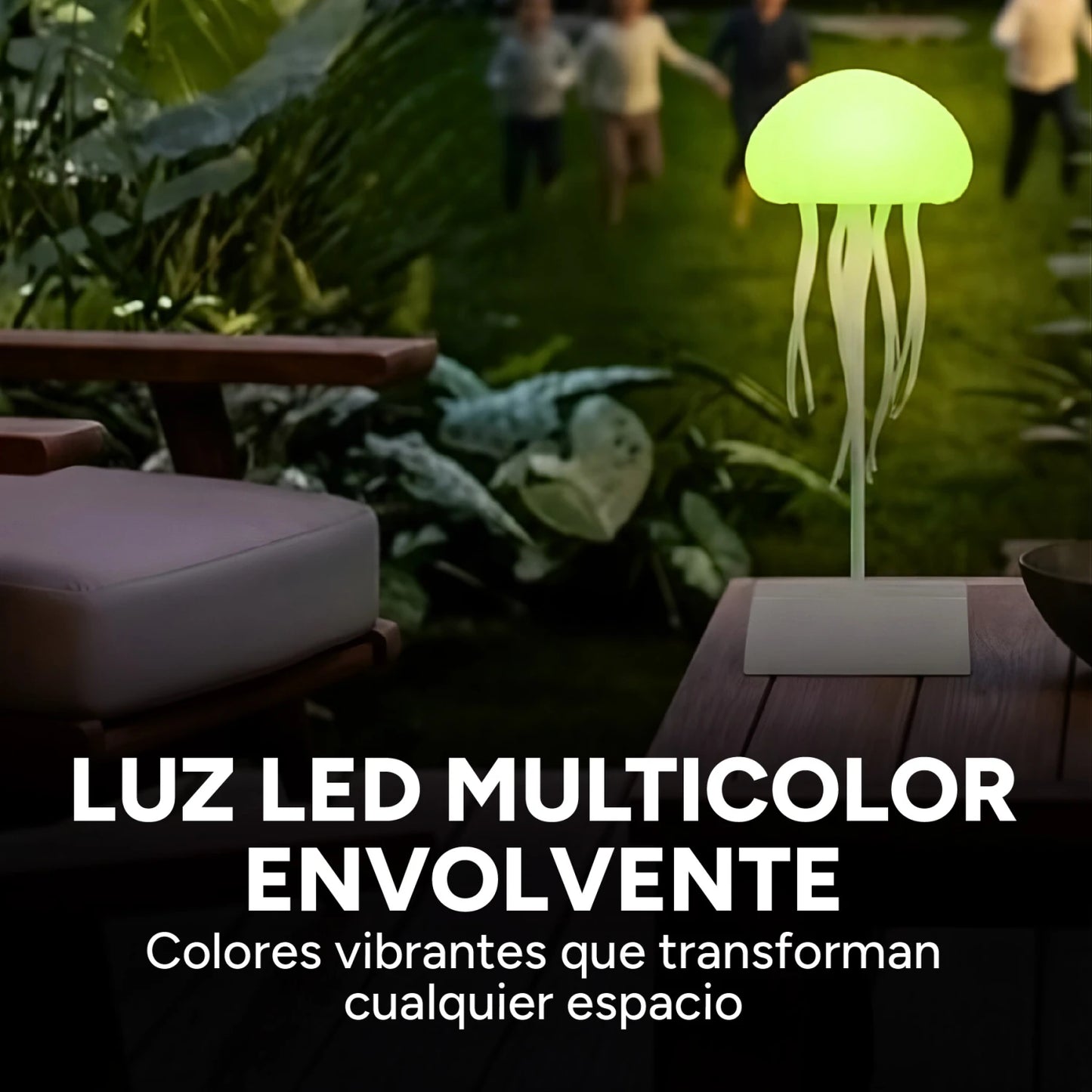 Lámpara de Medusas LED con Movimiento: Veladora Relajante y Recargable