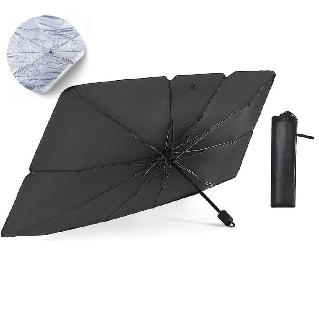 Parasol Sombrilla para Auto 135x75 cm: Bloqueo UV y Plegado Instantáneo
