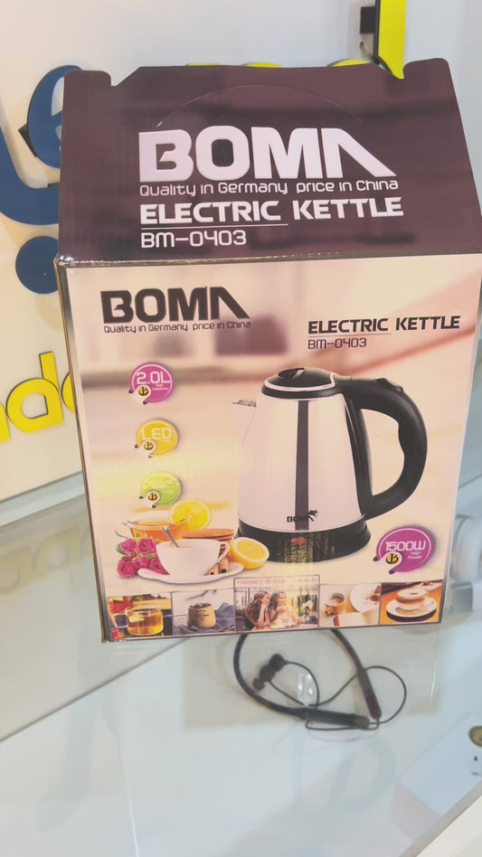 Jarra Eléctrica Boma 2L Acero Inoxidable: Calentamiento Rápido y Diseño Premium