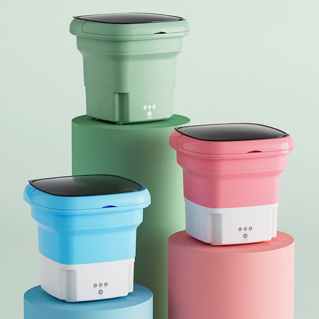Lavadora Plegable Portátil 4.5L | Lava Enjuaga y Centrifuga Ropa