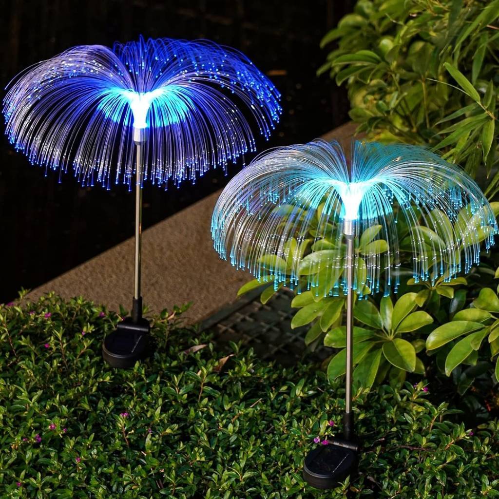 uces Solares LED RGB de Jardín Set x2 | Estacas Orientables 78cm