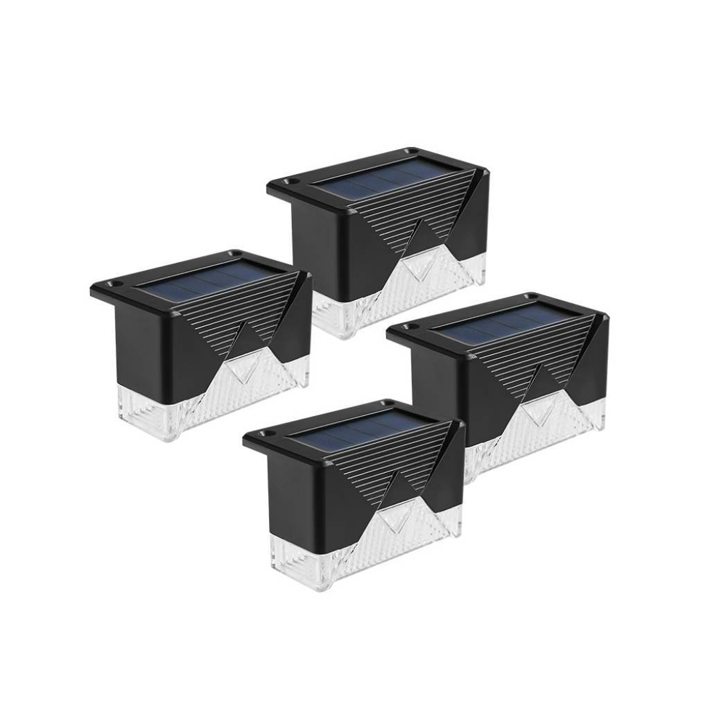Luces Solares para Escalera y Exterior Set x4 | Luz Fría LED ABS