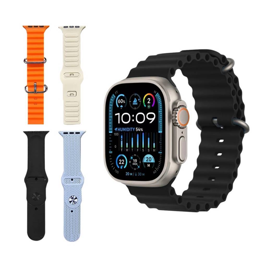 Reloj Smartwatch T20 Ultra Pantalla 1.78” | Incluye 4 Mallas Deportivas
