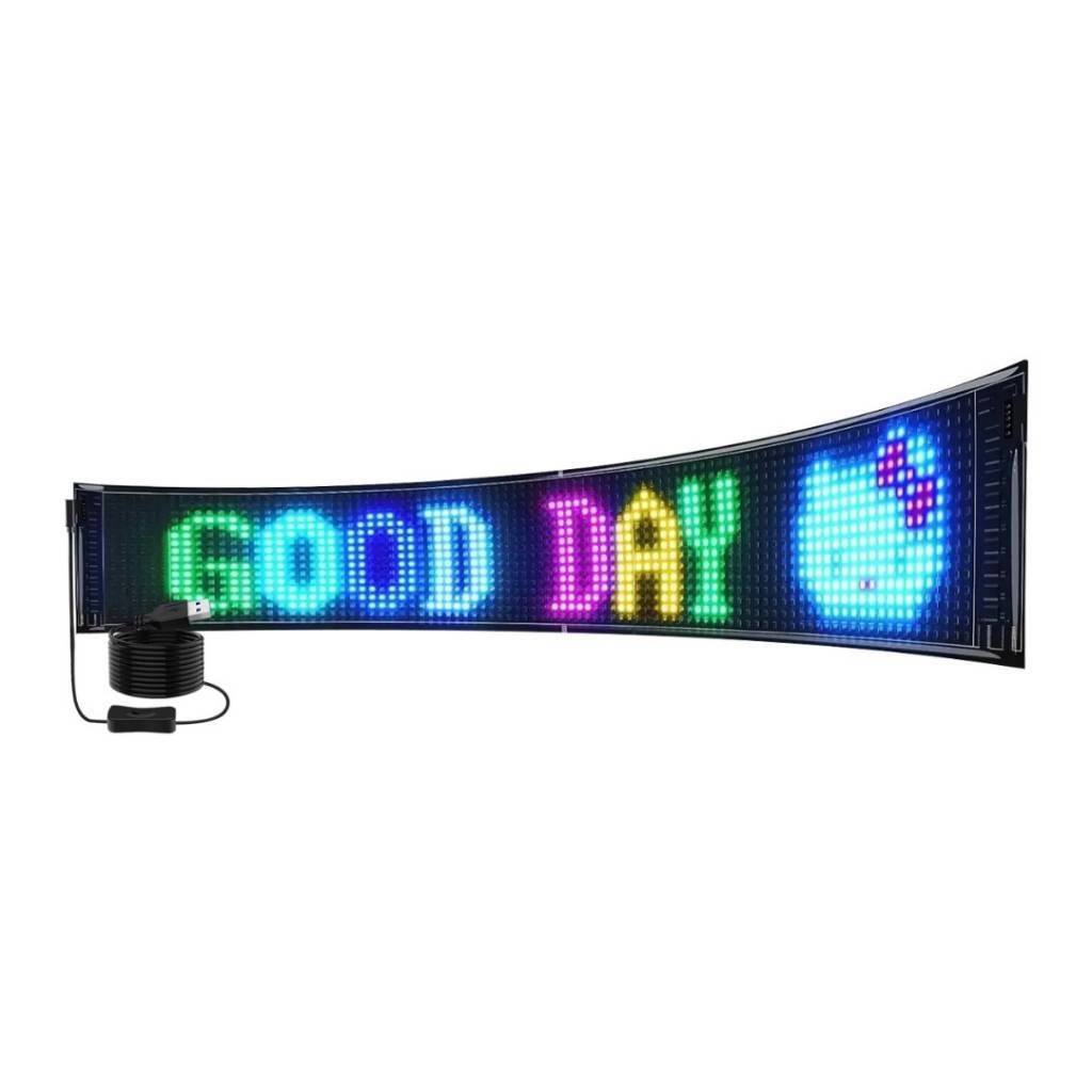 Letrero LED Bluetooth Flexible 60x12cm | Matriz Programable por App