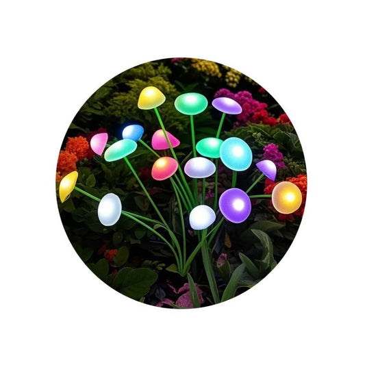 Luces Solares de Jardín Estaca Set x2 | 6 LEDs Acero Inoxidable 65cm
