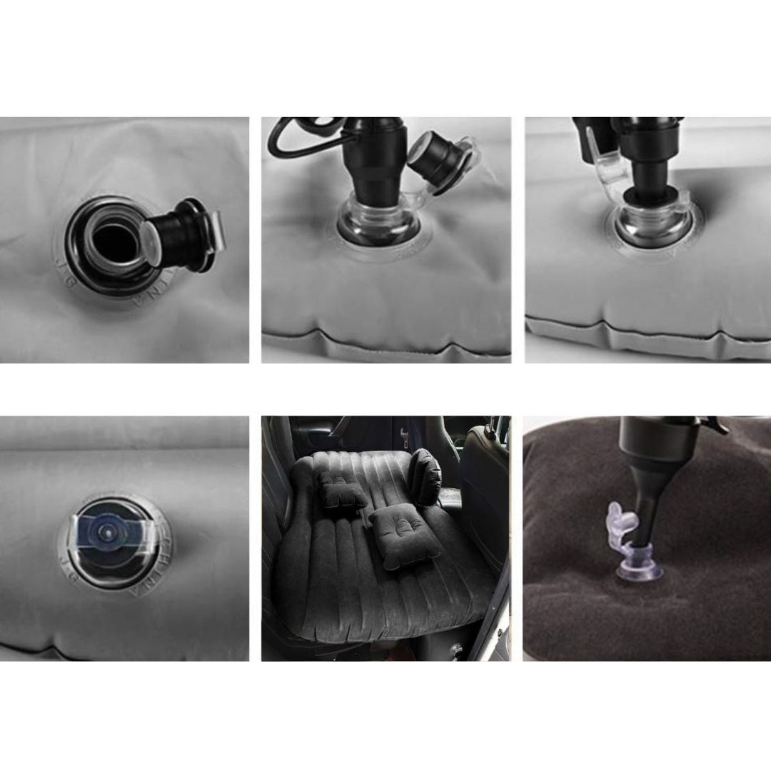Colchón Inflable para Auto Premium: Cama de Viaje + Inflador Eléctrico 12V
