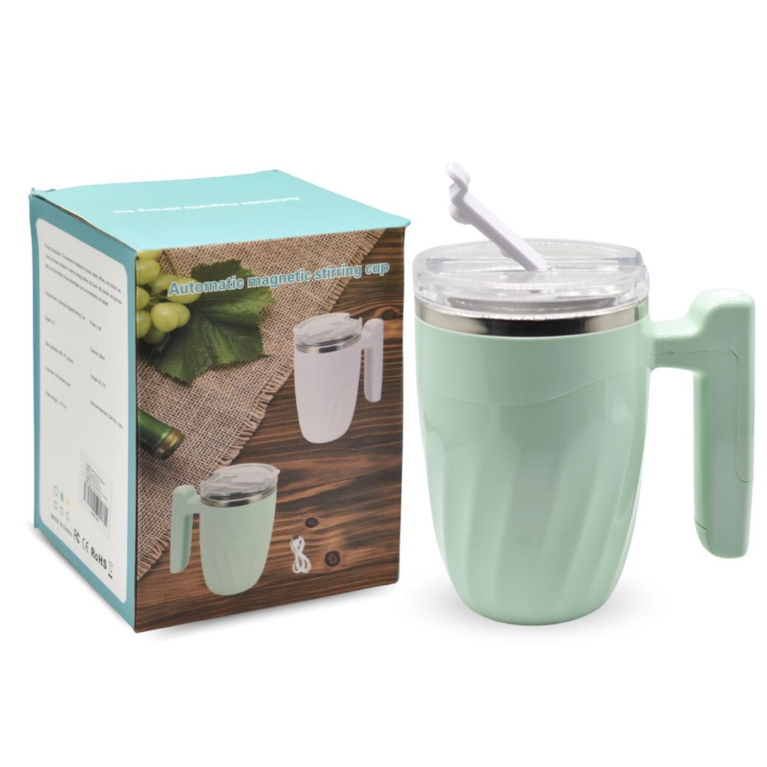 Taza Térmica Auto Revolvedora con Mango 380ml - Recargable USB